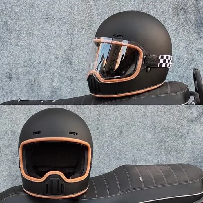 ORZ rétro Moto casque complet