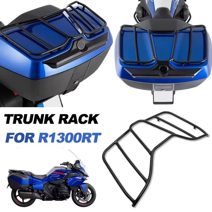 Accessoires moto pour BMW R1300RT 2025 – Porte-bagages arrière noir pour Top Case / Tour Pack