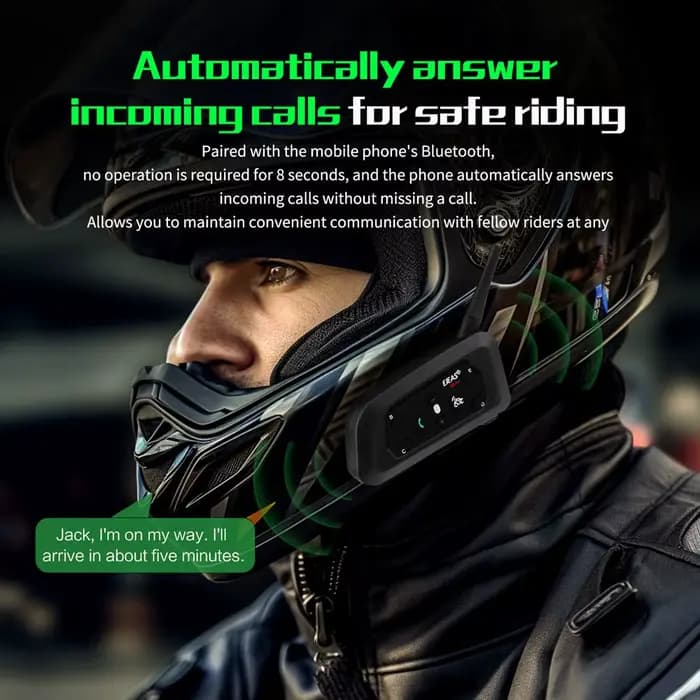 EJEAS V6 PRO + casque de moto Interphone Bluetooth