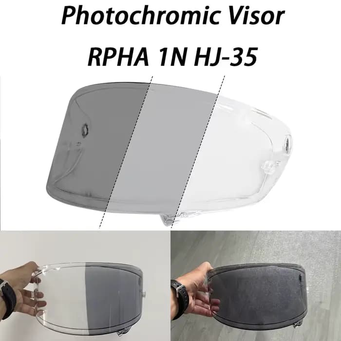 Visière photochromique pour casque de moto