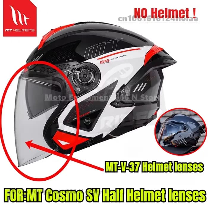 Lentilles originales transparentes pour casque Cosmo SV