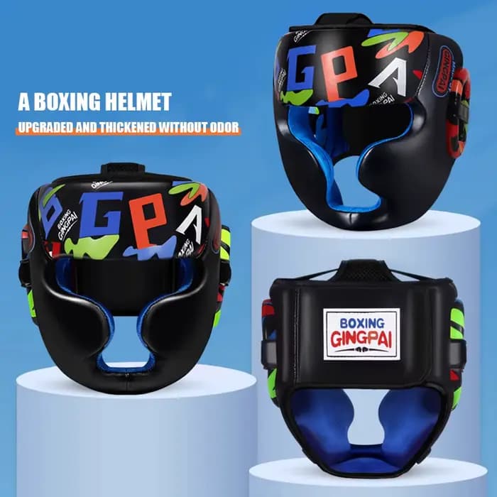 GINGPAI Kick Boxing casque karaté Muay Thai Guantes De Boxeo