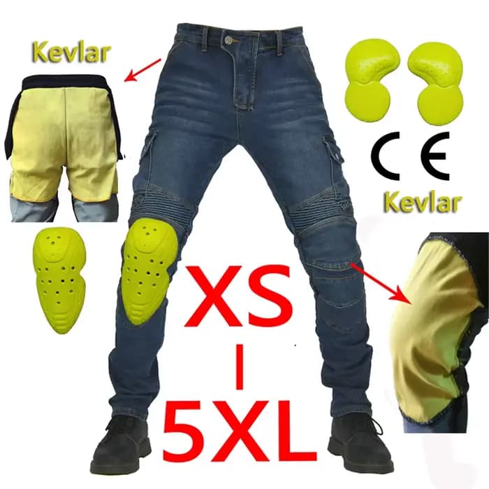 Kevlar pantalon de Moto hommes jean d'équitation de protection
