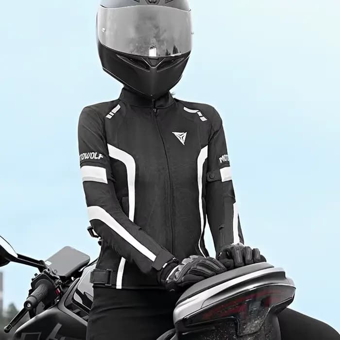 Veste de moto d'été en maille respirante pour femme, coupe-vent et Anti-chute