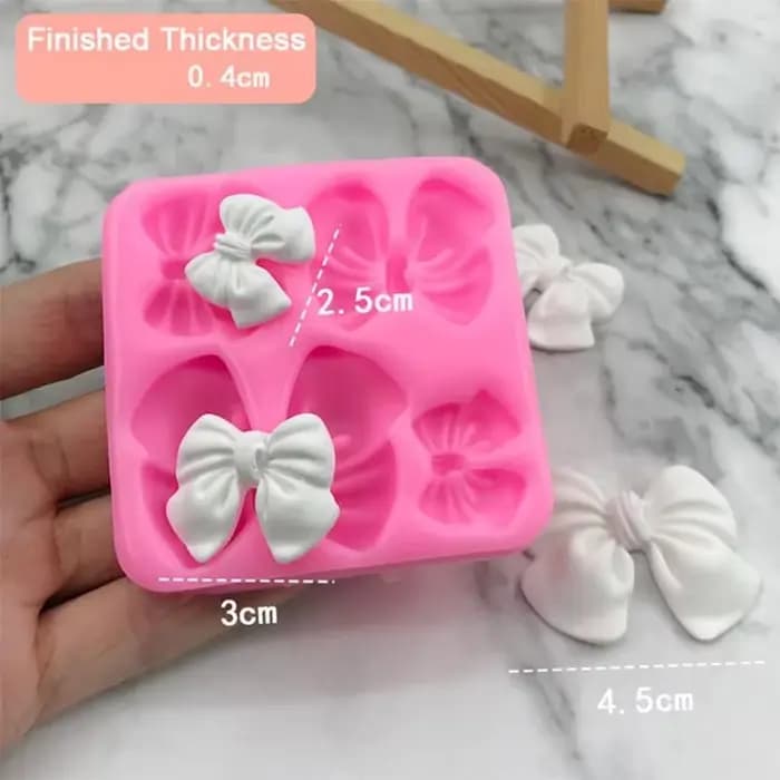 1 pièce d'outils de décoration de gâteaux, accessoires de pâtisserie et de cuisine, moule en résine en forme de nœud, moule en silicone
