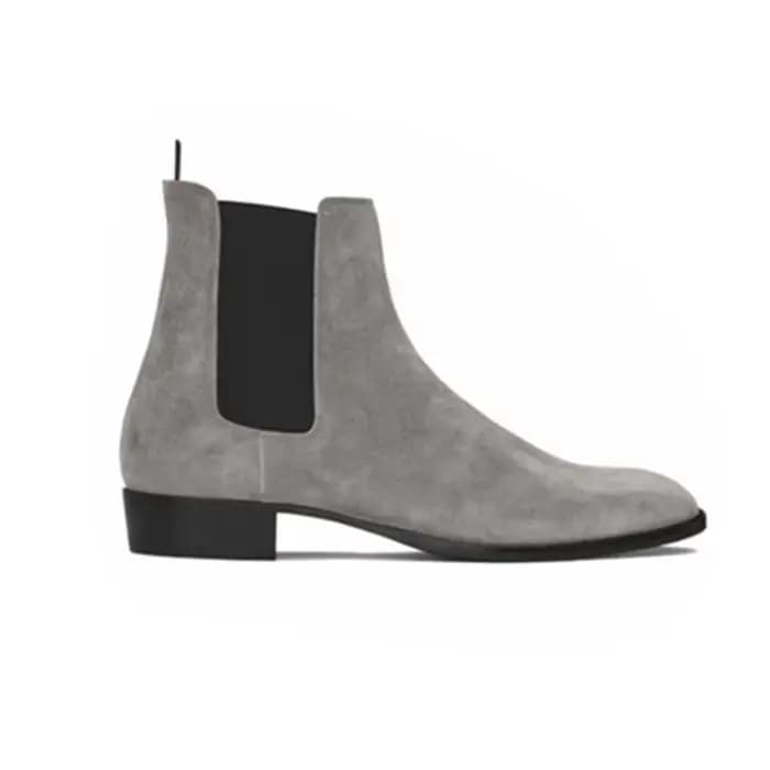 Nouveauté bottes en cuir Nubuck hommes haut tendance rétro Punk
