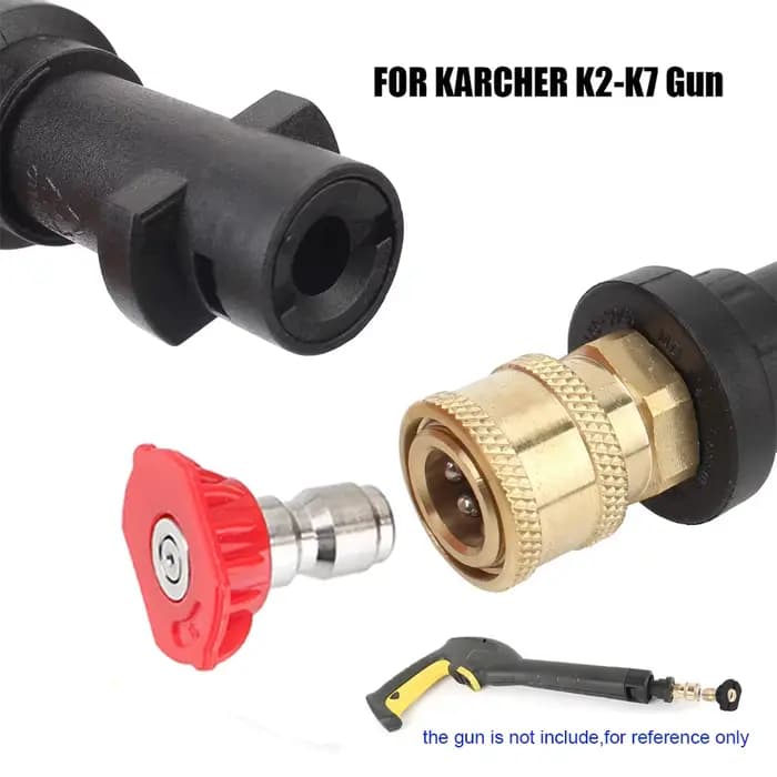 Accessoires de moto buses de pistolet haute pression pour Karcher K K2 K3 K4 K5 K6 outil de nettoyage de mousse de lave-auto adaptateur automobile 12mm