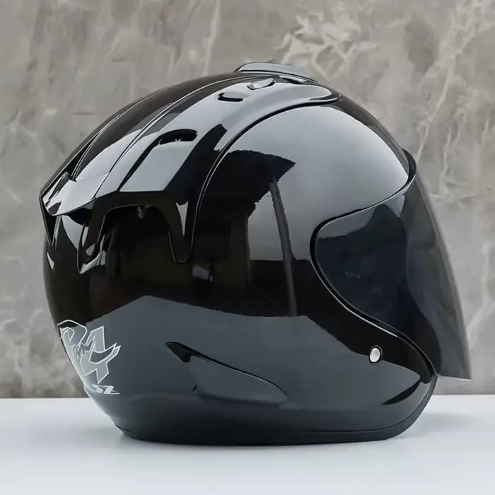 Ram4 noir brillant demi-casque hommes et femmes moto tout-terrain casque d'été descente course montagne croix Casco Capacete