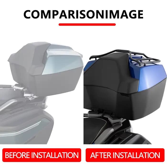 Accessoires moto pour BMW R1300RT 2025 – Porte-bagages arrière noir pour Top Case / Tour Pack