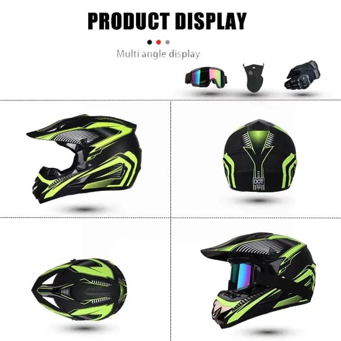 Casque de moto tout-terrain pour hommes et femmes adultes