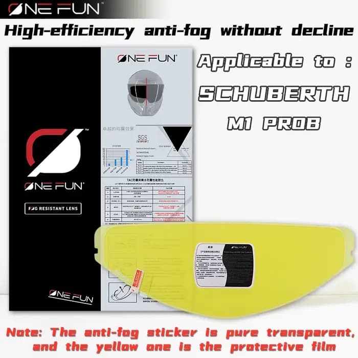 Film autocollant anti-buée pour casque Schuberth C3 C4 C5 S2 S3 E1 E2 PRO BSIC CARBON C3/C4/C5 PRO/ C3