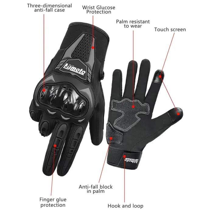 Gants de moto approuvés CE pour hommes et femmes