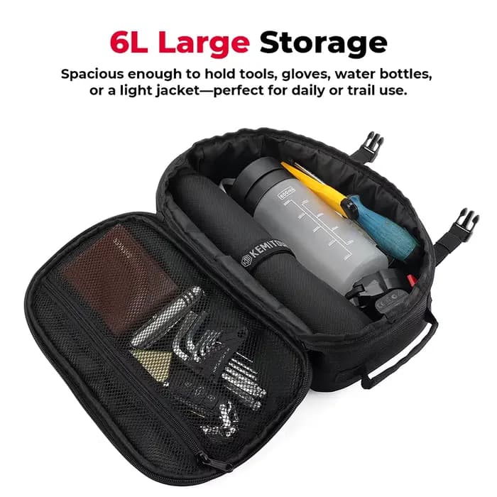 Sac arrière de garde-boue arrière de moto 6L