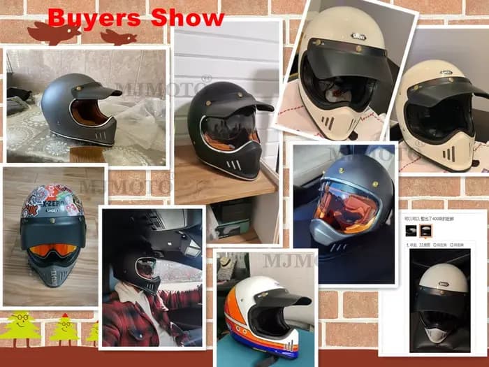Rétro casque de Moto bord et lentille visière bouclier lunettes