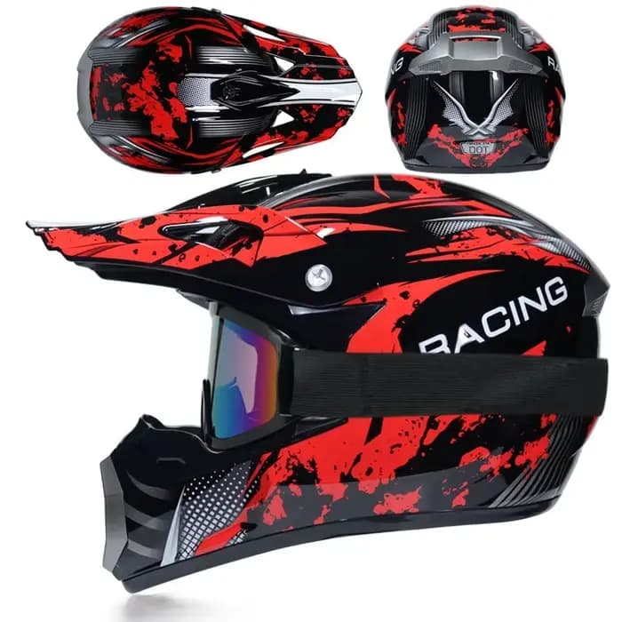 Casque de motocross professionnel tout-terrain pour homme