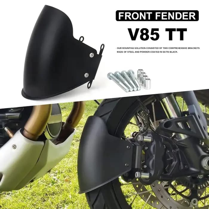 Garde-boue avant noir pour Moto Guzzi V85 TT V85TT V 85 TT 2019 – 2024