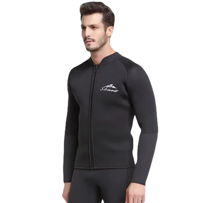 Vestes ou pantalons de combinaison de plongée 5mm pour hommes, veste en néoprène pour la plongée, vêtements de kitesurf, fermeture éclair sur le devant