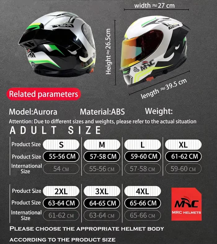 Casque intégral de moto MAC