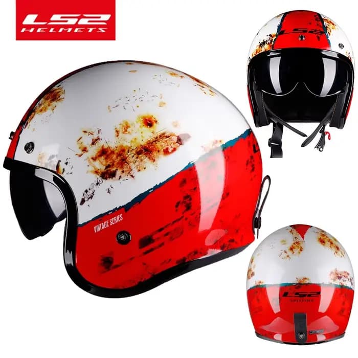 Casque de moto à face ouverte