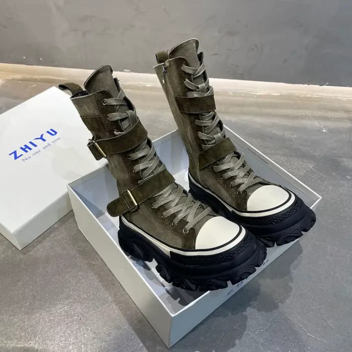 Bottes courtes en cuir nubuck pour femme
