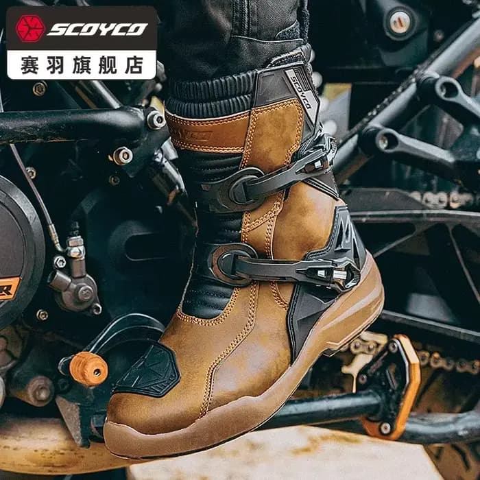 Scoyco Enduro bottes de moto homme chaussures de motocycliste imperméables