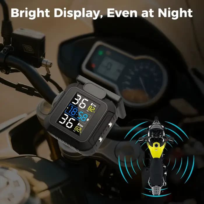 Avec horloge moto TPMS 2 capteurs de pneus système de surveillance de la pression