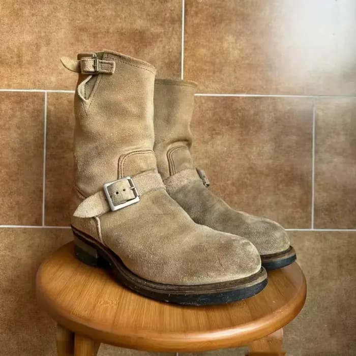 Bottes de moto en cuir véritable pour hommes