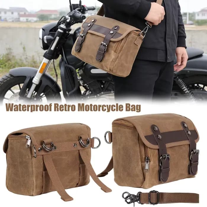 Sac à dos moto vintage