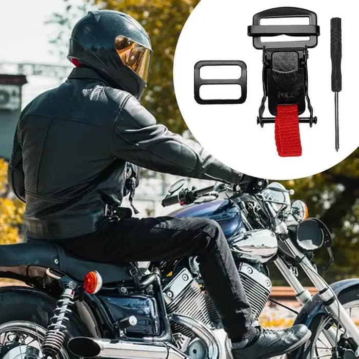 Boucle à dégagement rapide pour casques de moto