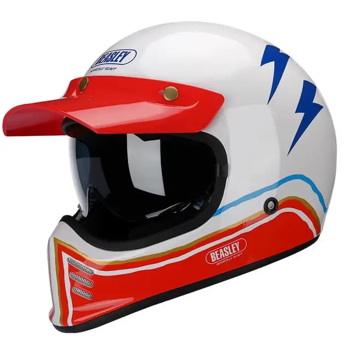 BEASLEY casque de moto électrique locomotive rétro