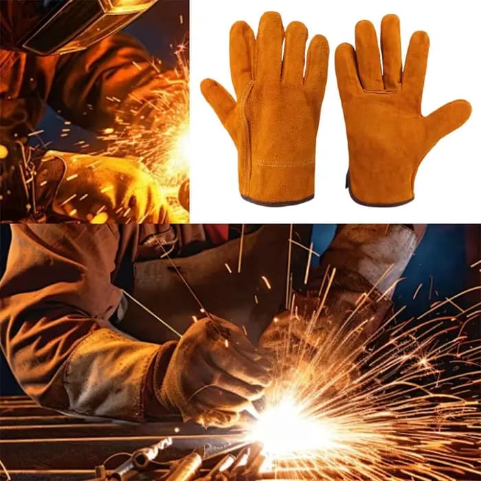 Gants de travail en cuir de vache souple pour hommes