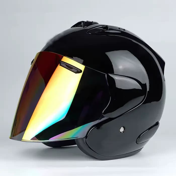 SZ Ram3 demi-casque noir brillant hommes et femmes moto tout-terrain été course Casque de sécurité