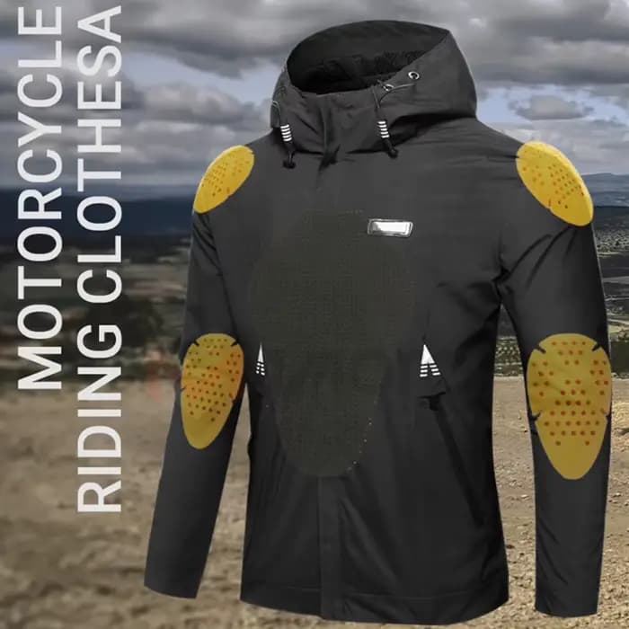 Vestes de moto noires imperméables pour hommes