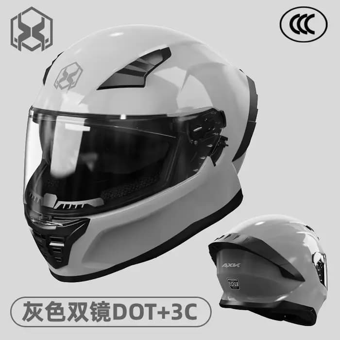 Casque de moto intégral à double visière