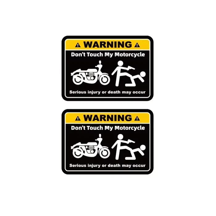 Autocollants d'avertissement imperméables réfléchissants "Don't Touch My Bike" – 2