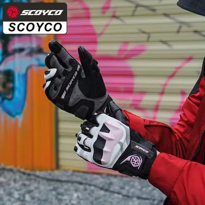 SCOYCO gants de moto hommes femmes été respirant doigt complet