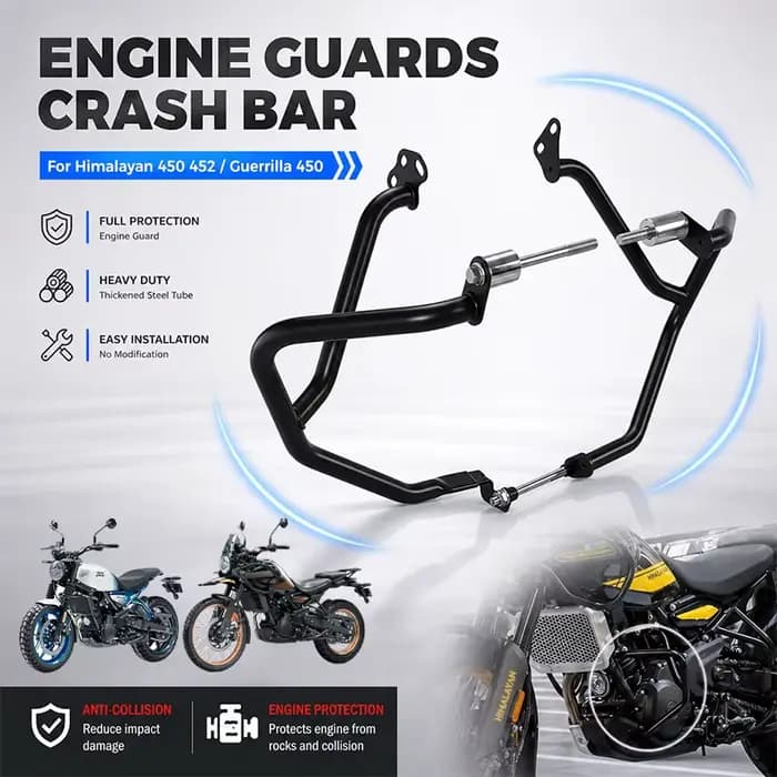Crashbars pour Himalayan 450 452 Himalayan450 Guerrilla450 2024 2025 – Barres de protection moteur