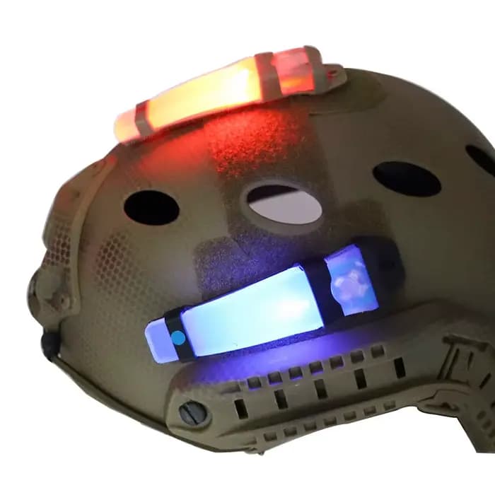 Casque tactique FMA bleu clair vert rouge IR stroboscopique étanche survie en plein air Signal de sécurité lampe Flash