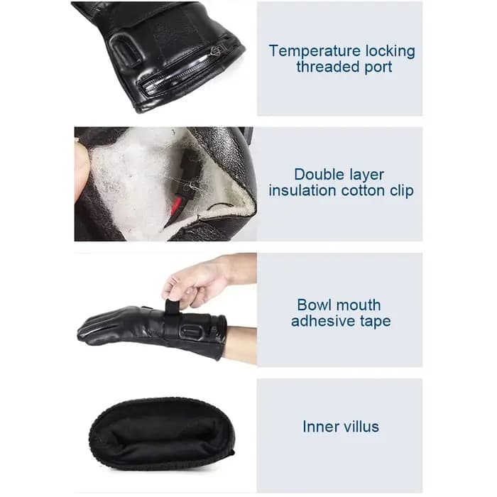 Gants Thermiques Imperméables et Rechargeables pour Moto