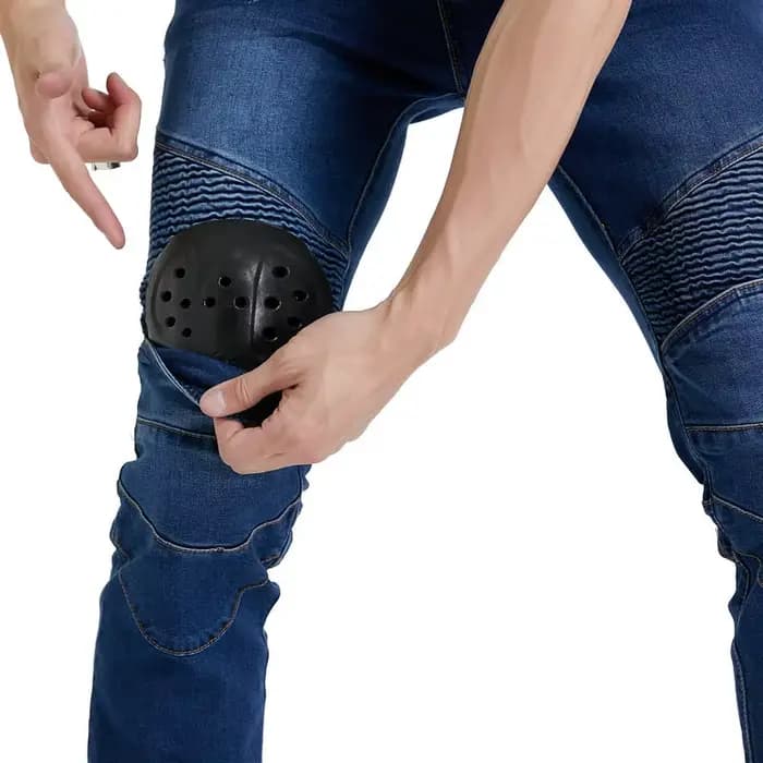 Jean de moto pour homme avec protections genoux et hanches