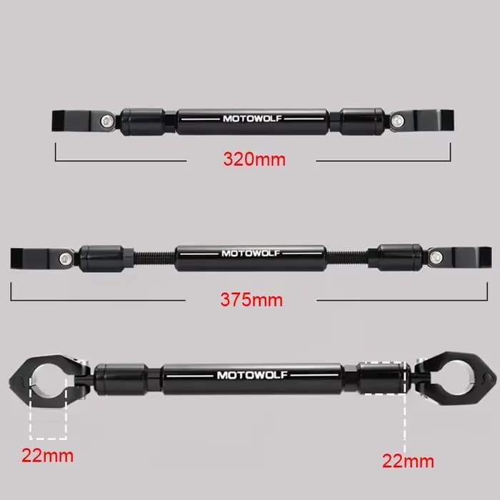 Nouveau Guidon 7/8 "barre transversale 22mm