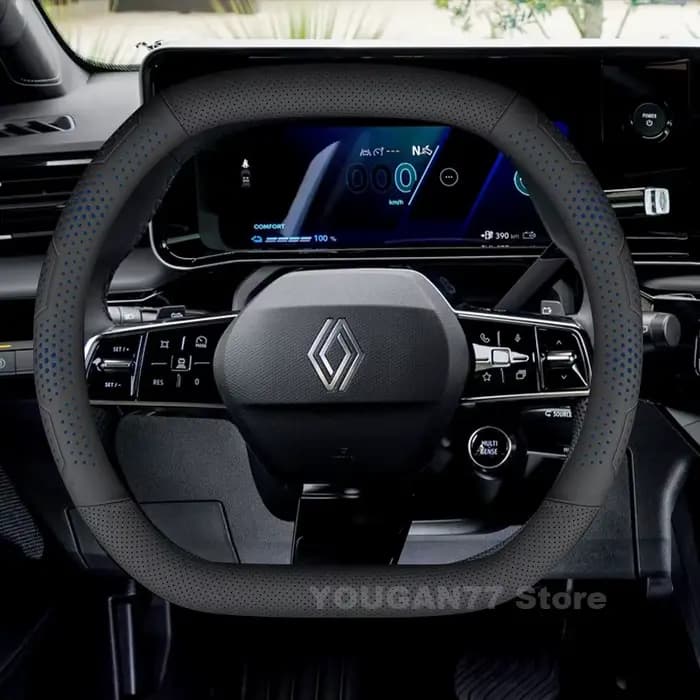 Housse de volant de voiture en cuir, pour Renault 5 e-tech Austral Rafale 2023 – 2025, Double type D, accessoires de volant automobile