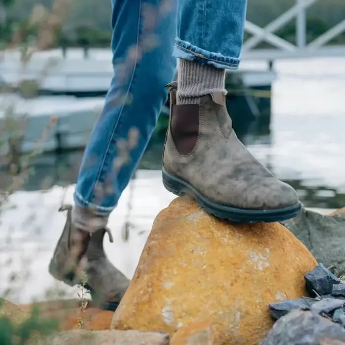 Bottes de rinçage en cuir rétro pour hommes