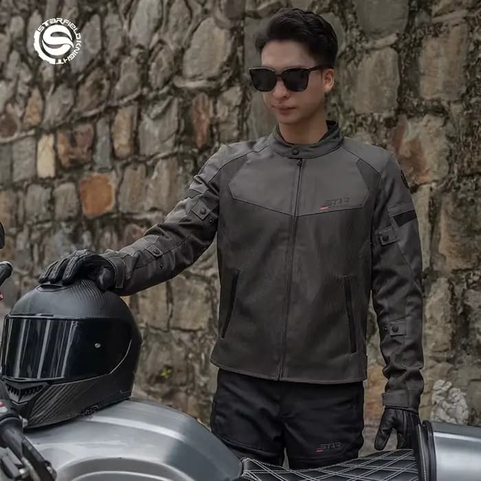 Veste de moto bleue SFK