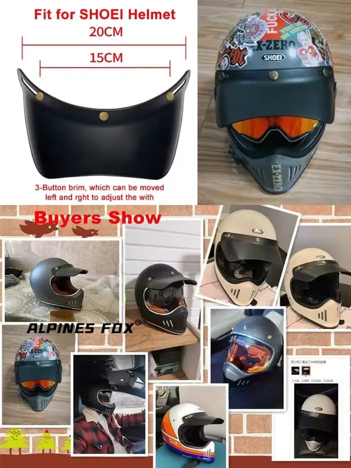 Rétro casque de Moto bord et lentille visière bouclier lunettes