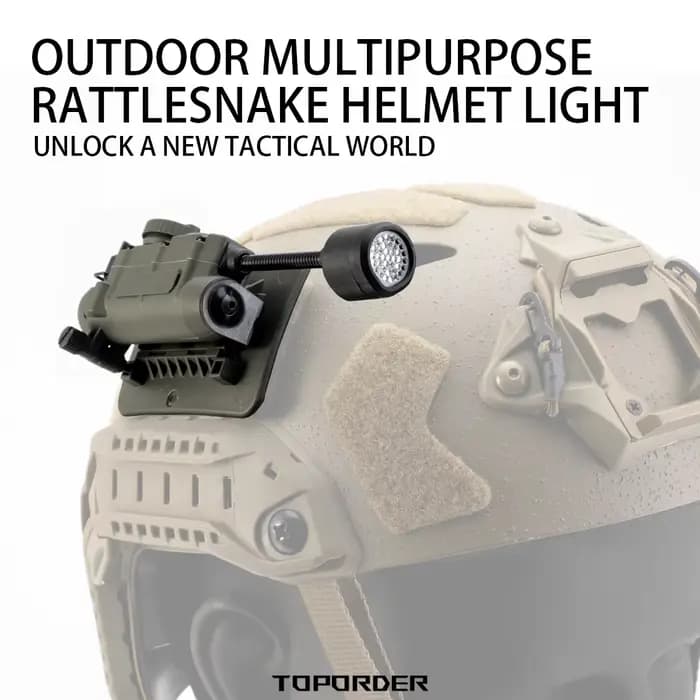 Lampe de casque tactique à enrouleur latéral