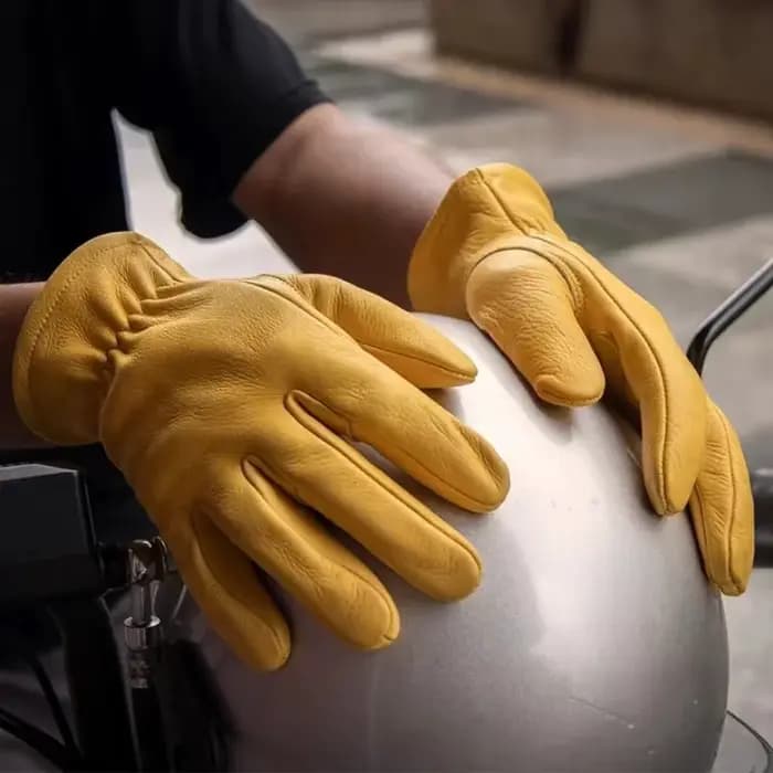 Gants de Moto en cuir Vintage pour hommes
