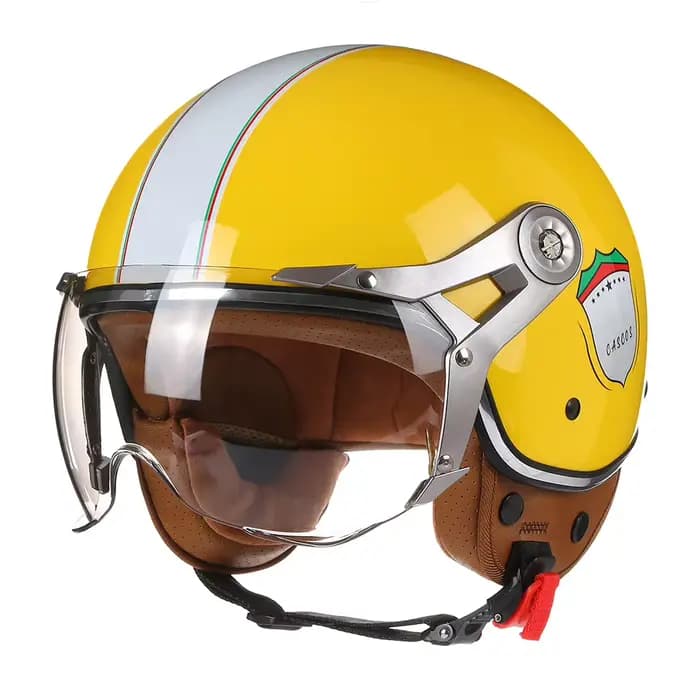 Casque de Moto Vintage BLD Jet avec visière
