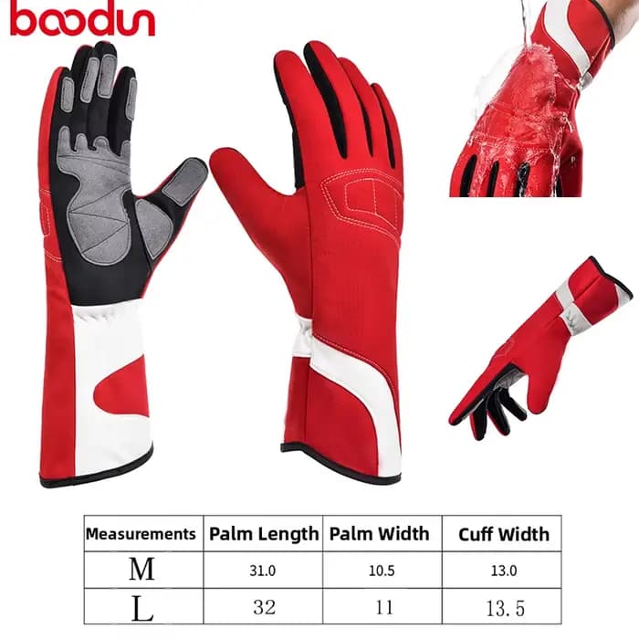 Gants de course de karting longs