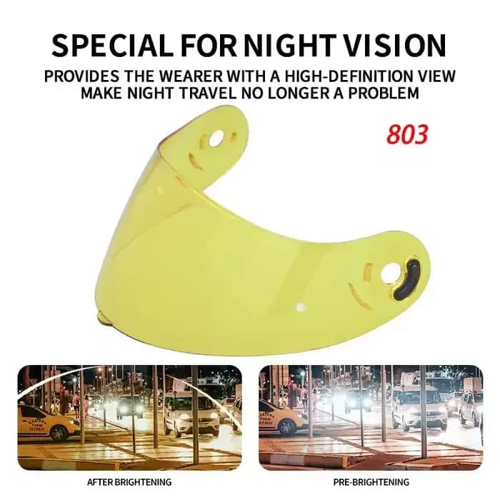 X-803 X803 Casque Visière pour NOLAN X-803 X803 X-Lite X-802 X-702 X-661 X603 Lentille Vision Nocturne jaune Casco Moto Visera